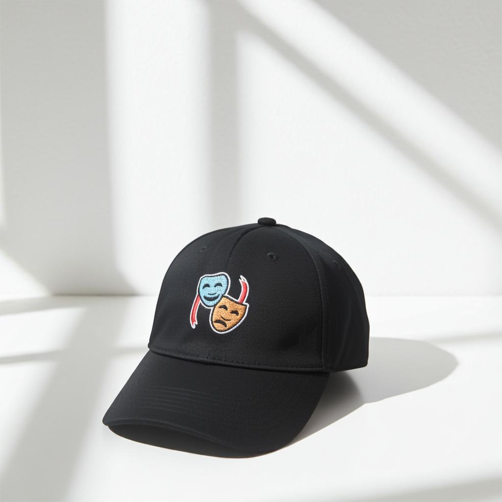 Tolou Drama Masks Black Cap