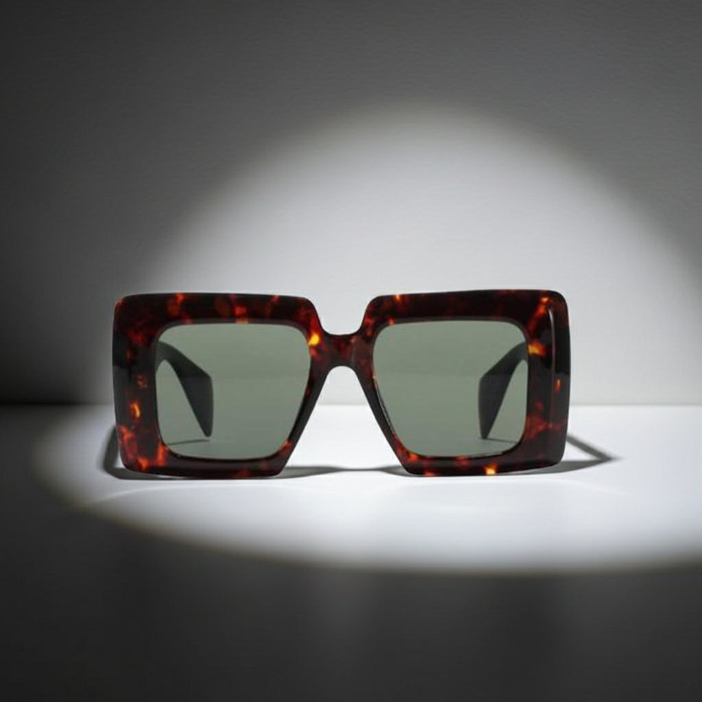 TOLOU Tortoiseshell Square Sunglasses