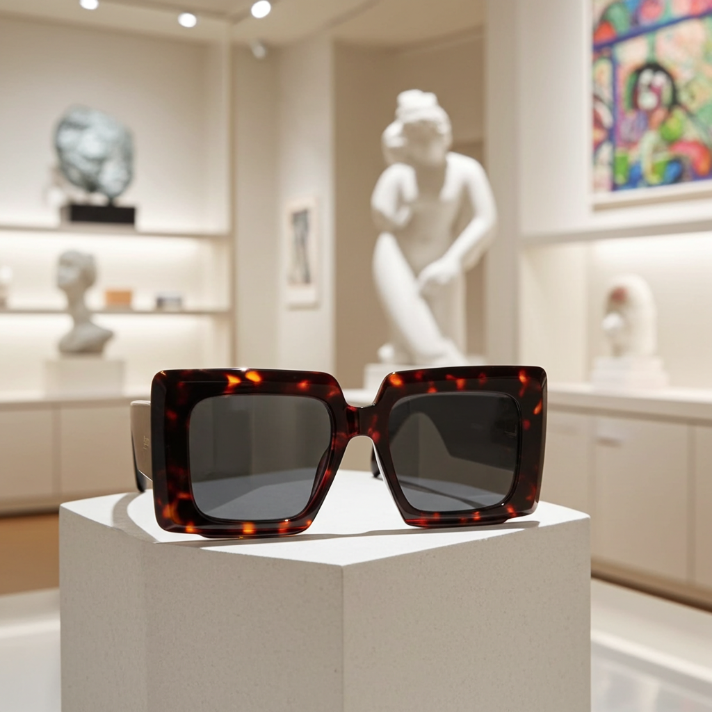 TOLOU Tortoiseshell Square Sunglasses