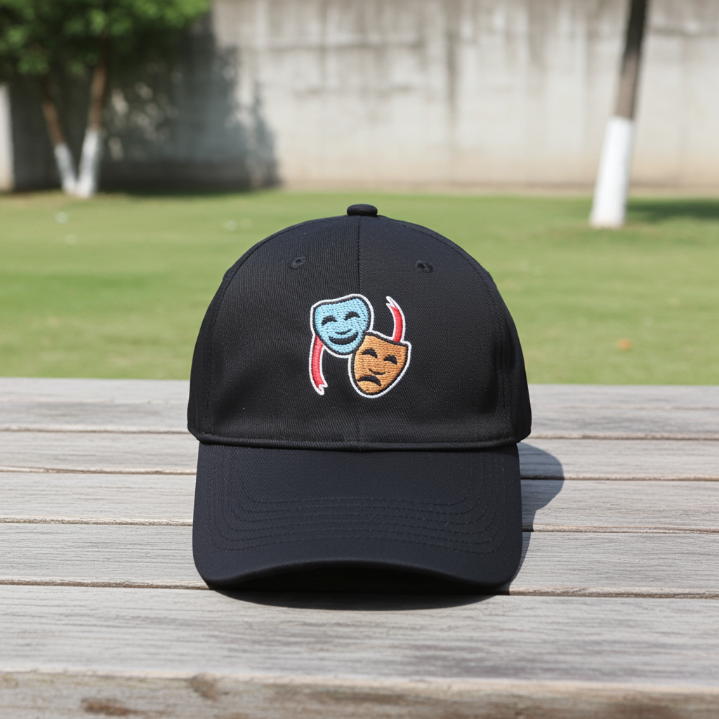 Tolou Drama Masks Black Cap