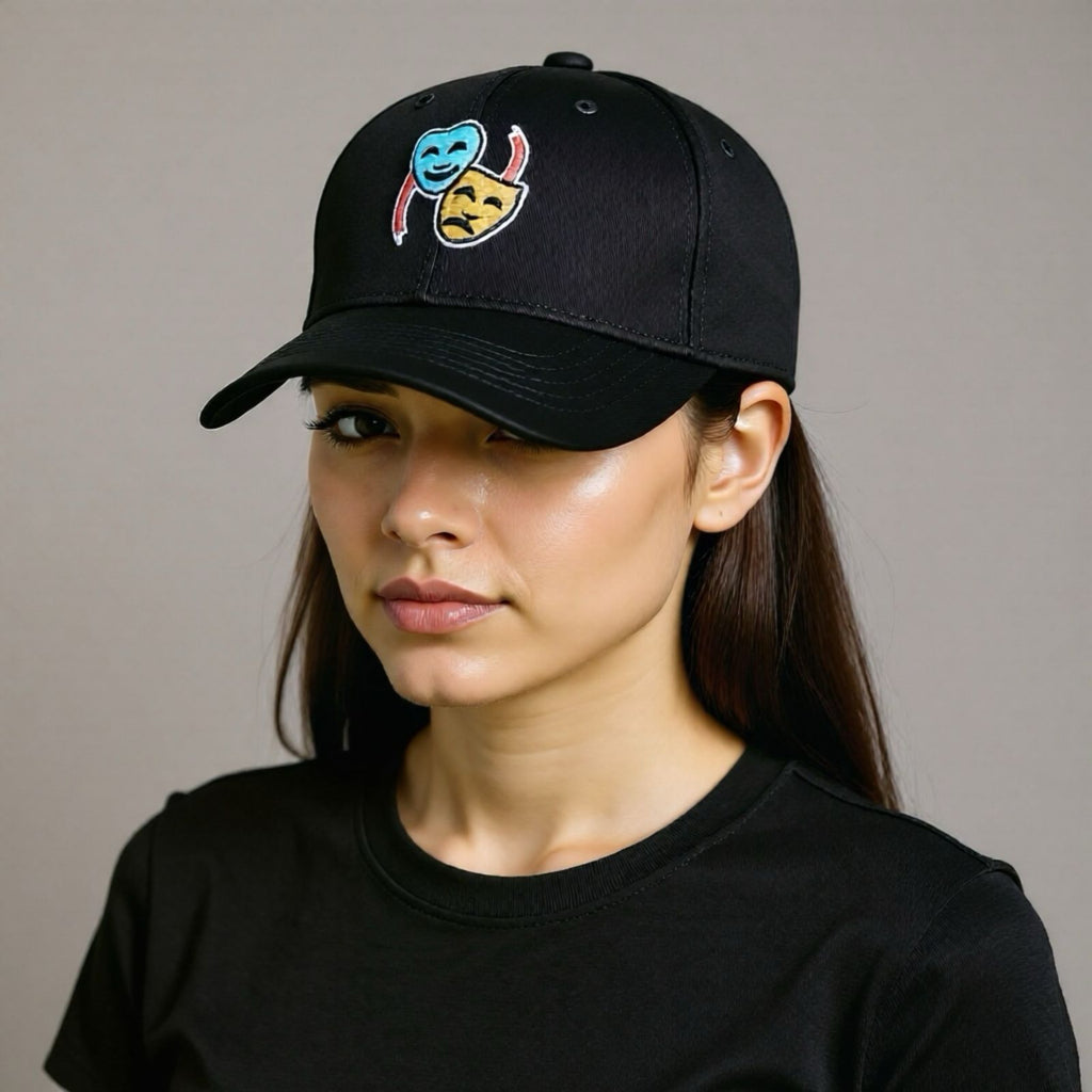 Tolou Drama Masks Black Cap