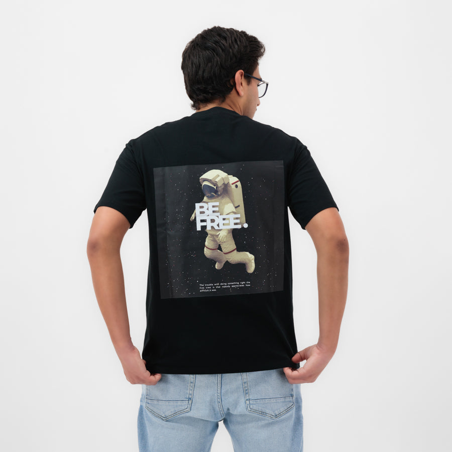 Black Astronaut Graphic T-shirt