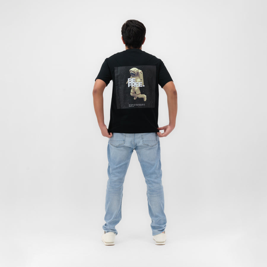 Black Astronaut Graphic T-shirt
