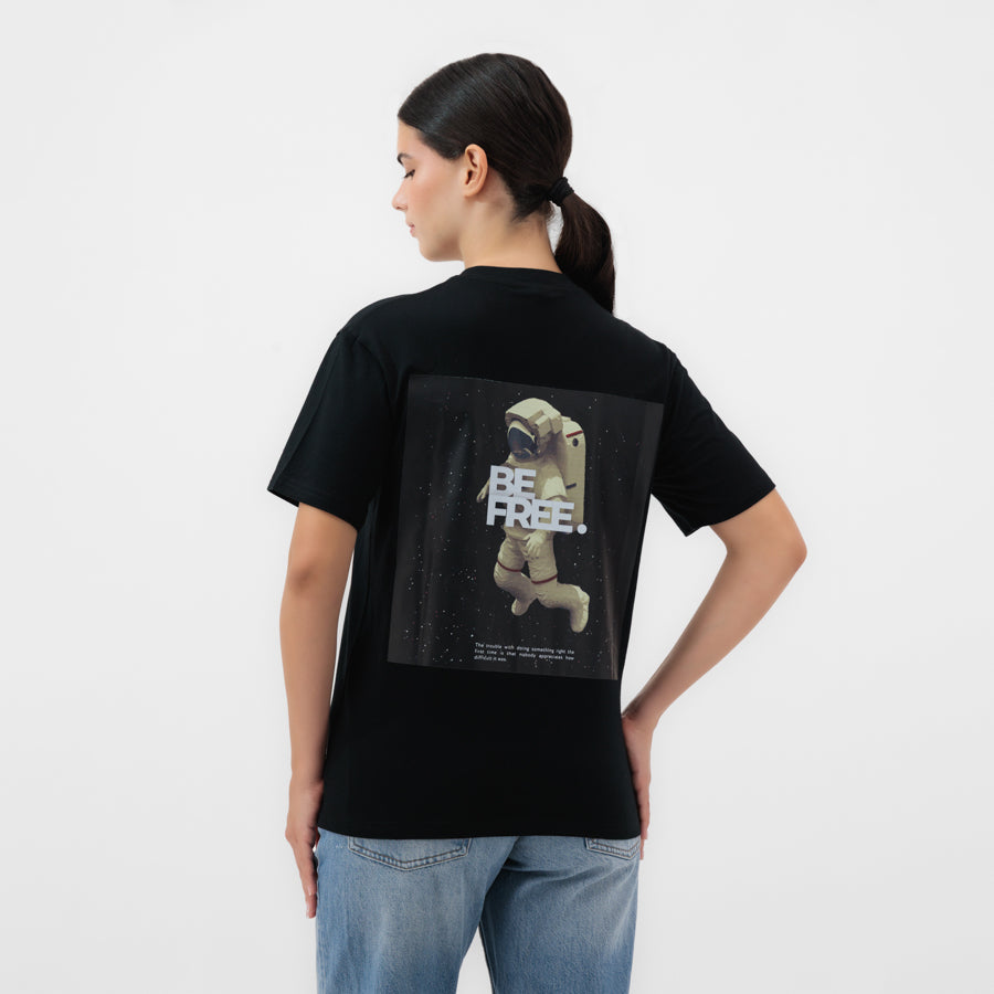 Black Astronaut Graphic T-shirt