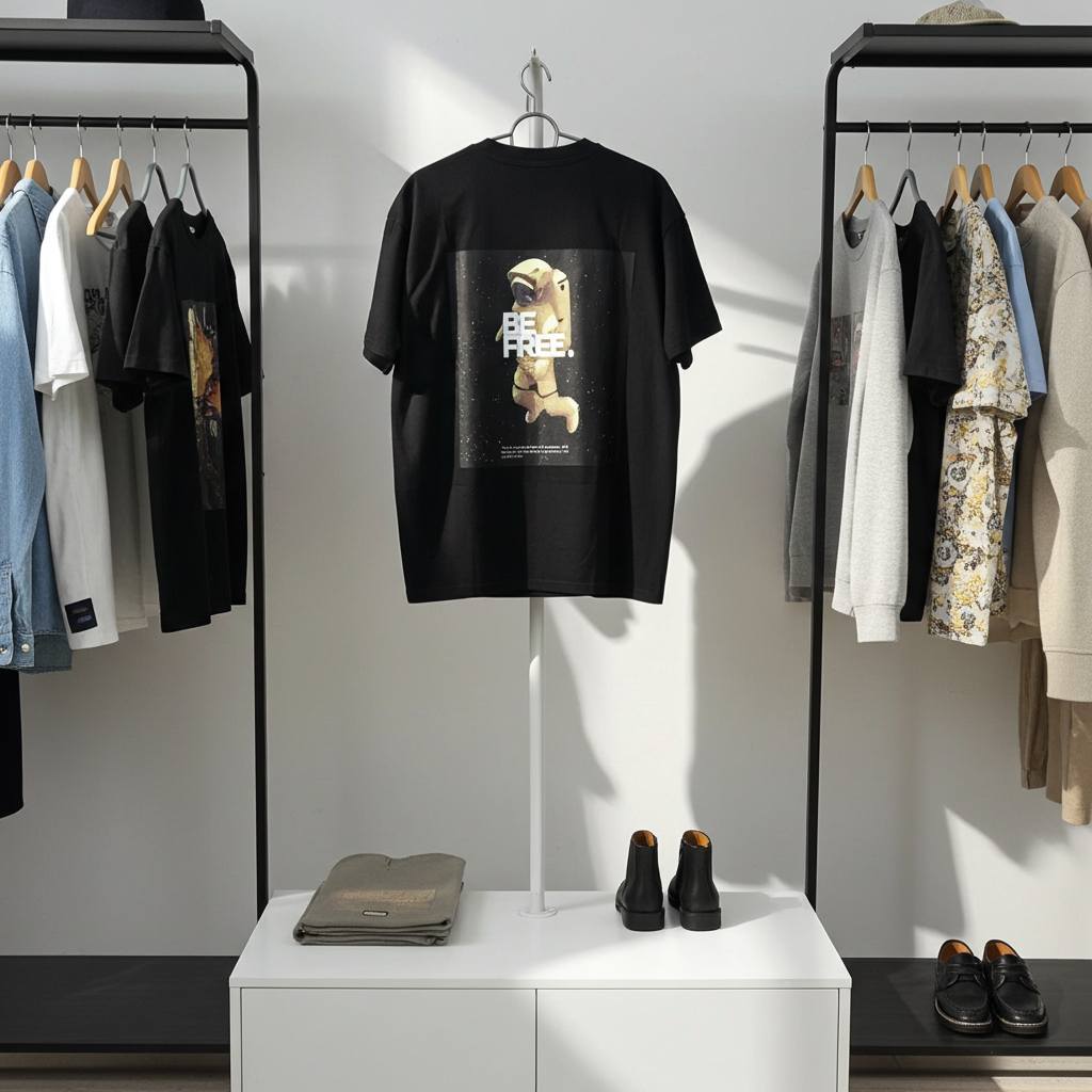 Black Astronaut Graphic T-shirt