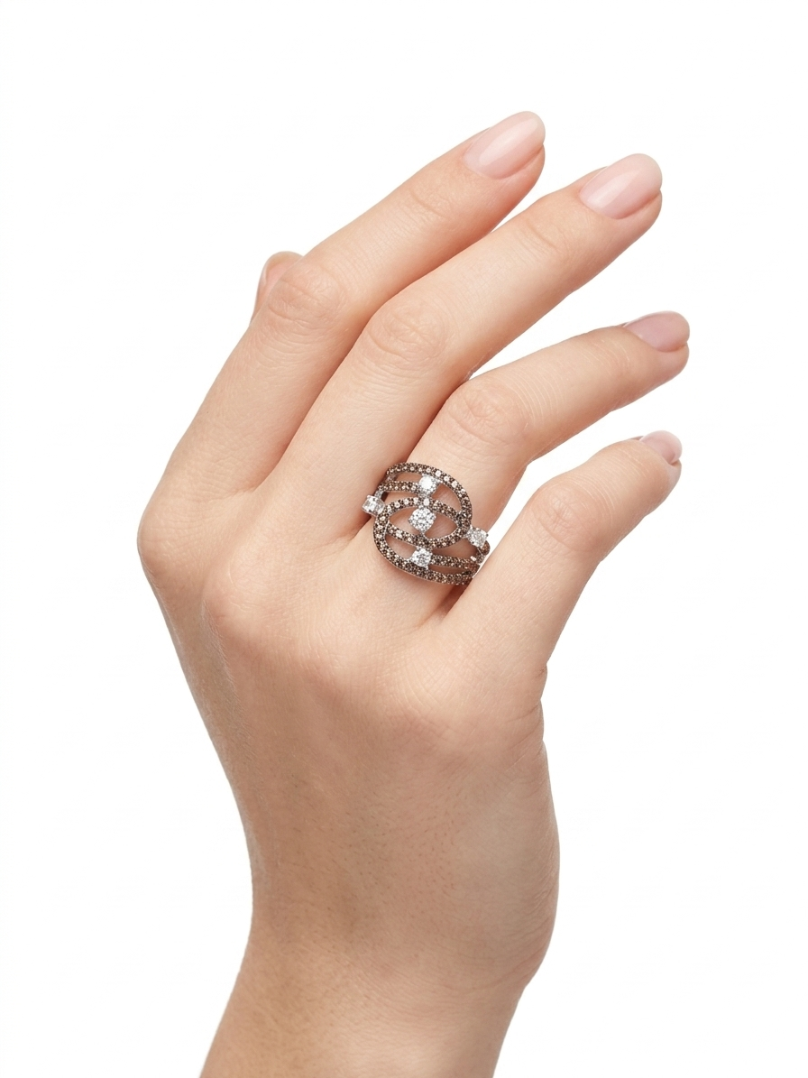 The Stardust Swirl Statement Ring