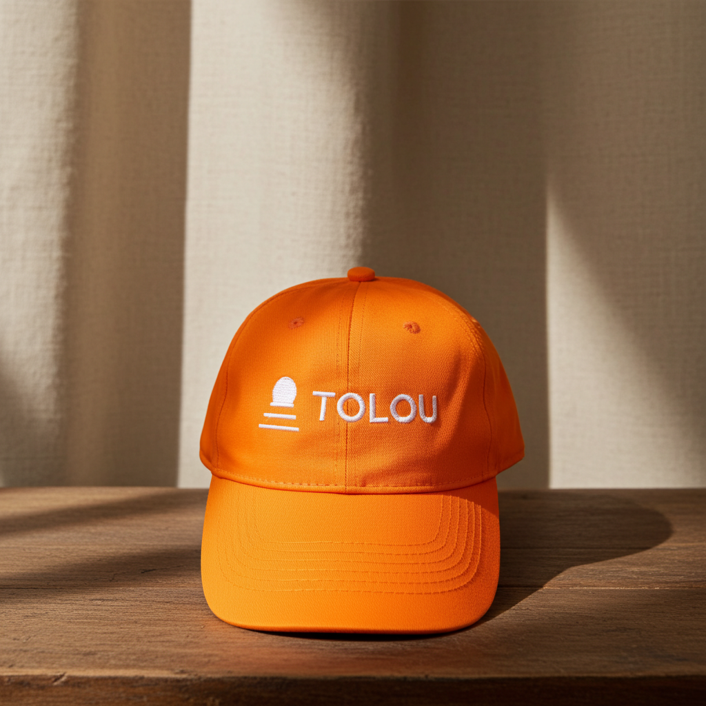 TOLOU Orange Baseball Cap