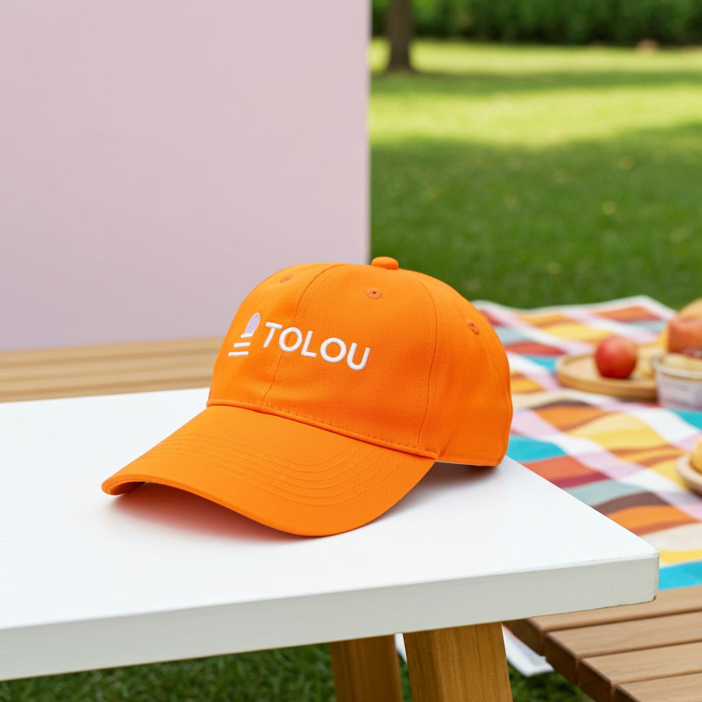 TOLOU Orange Baseball Cap