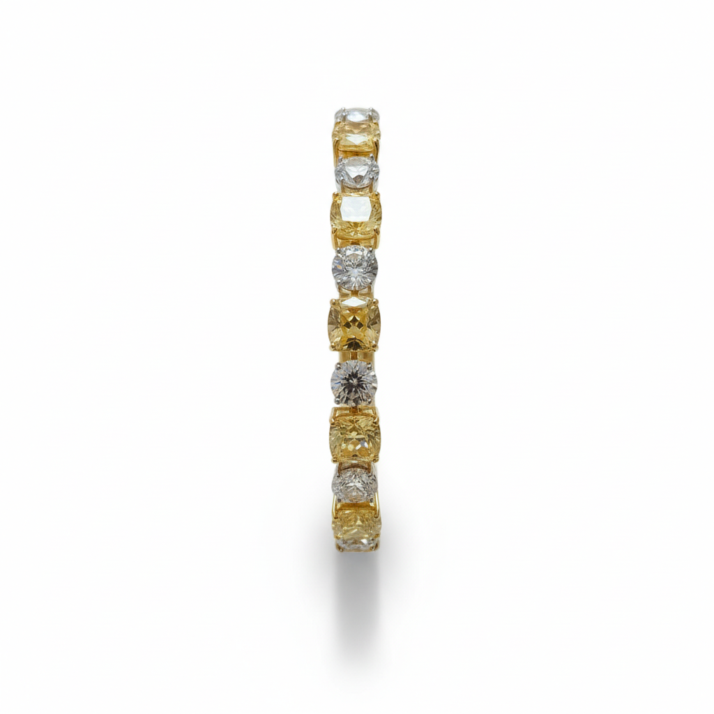 Swarovski Gilded Champagne & Clear Tennis Bracelet