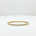 Round-Cut Swarovski Tennis Bracelet in Warm Yellow